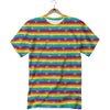 LGBT Stripes Abstract Rainbow Print T-Shirt-grizzshop