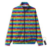 LGBT Stripes Abstract Rainbow Print Track Jacket-grizzshop