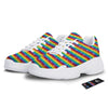 LGBT Stripes Abstract Rainbow Print White Chunky Shoes-grizzshop