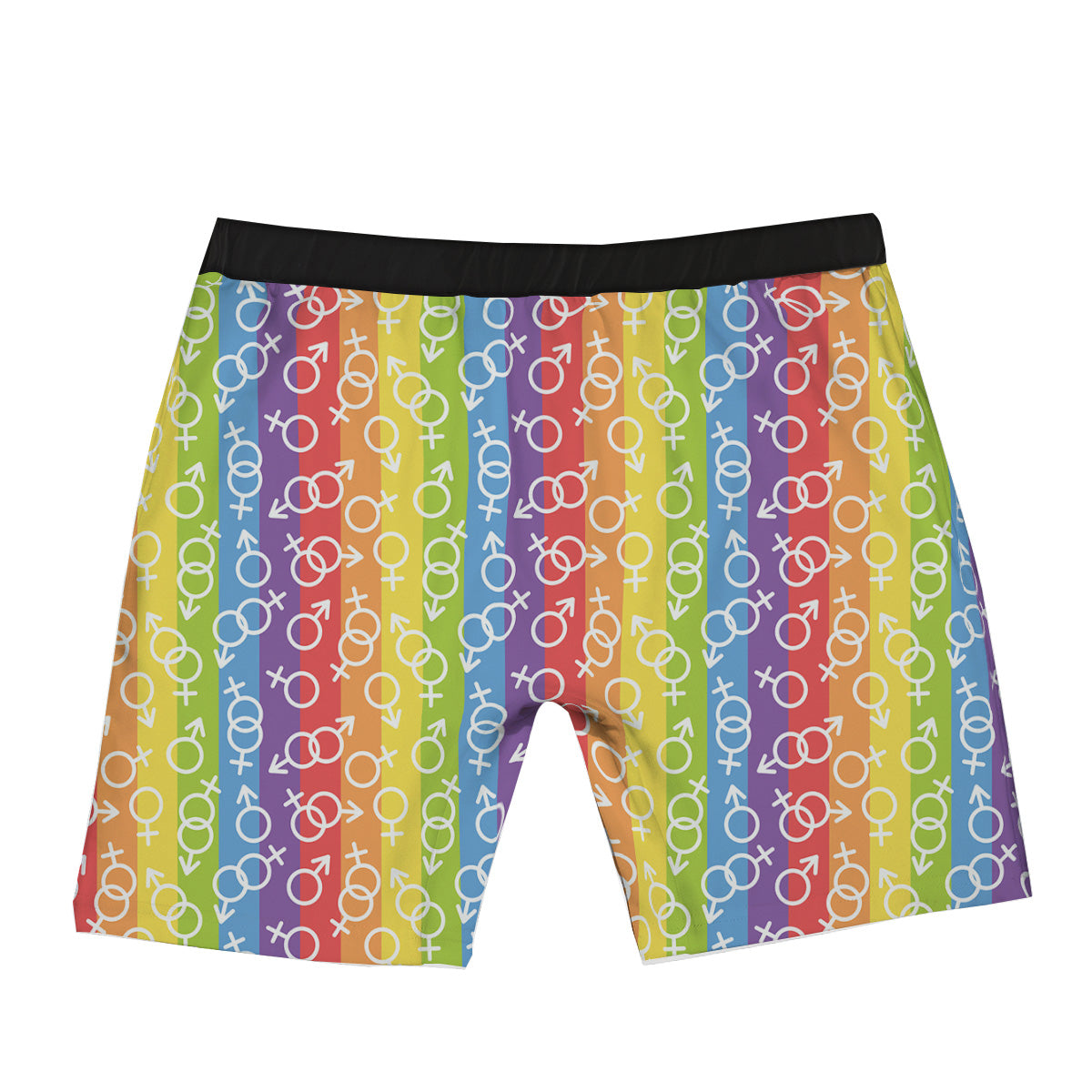 LGBT Symbols Rainbow Print Pattern Boxer Briefs-grizzshop