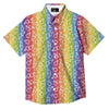 LGBT Symbols Rainbow Print Pattern Button Up Shirt-grizzshop