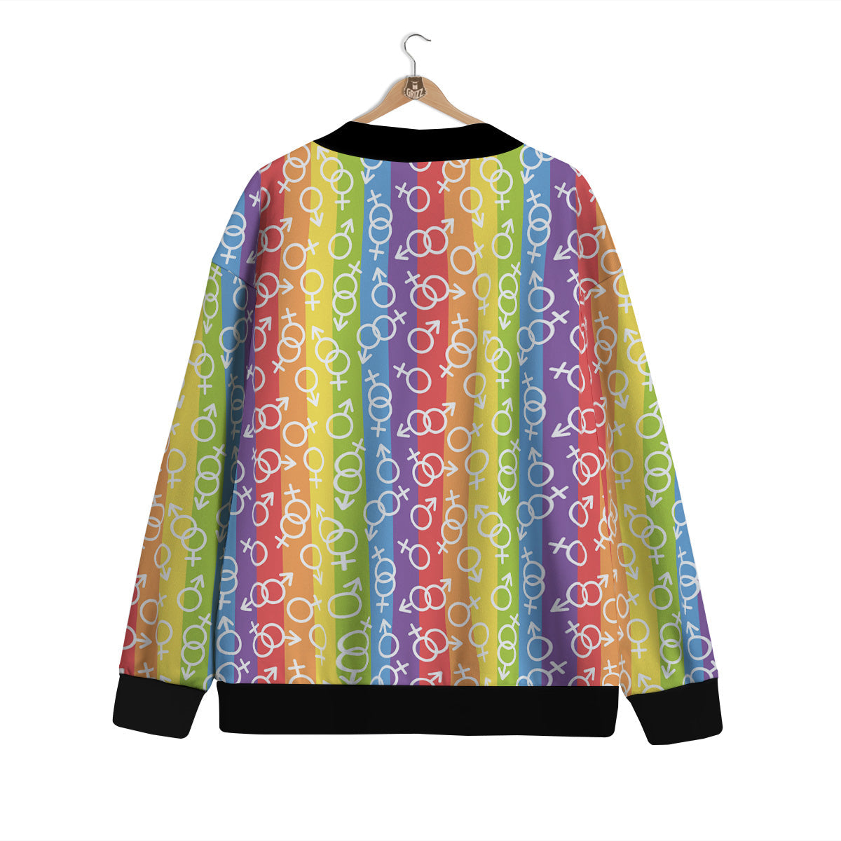 LGBT Symbols Rainbow Print Pattern Cardigan-grizzshop