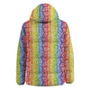 LGBT Symbols Rainbow Print Pattern Down Jacket-grizzshop