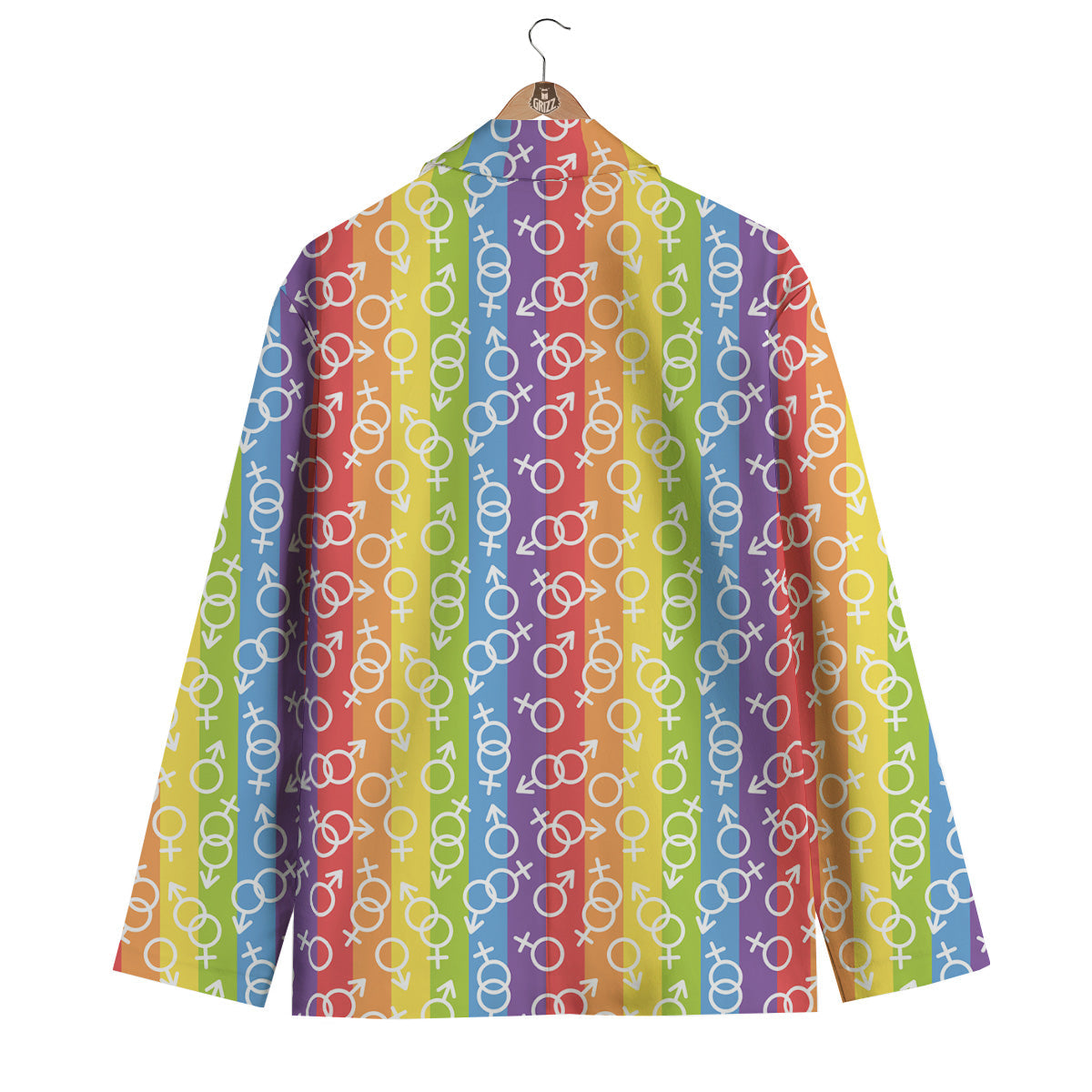 LGBT Symbols Rainbow Print Pattern Men's Blazer-grizzshop