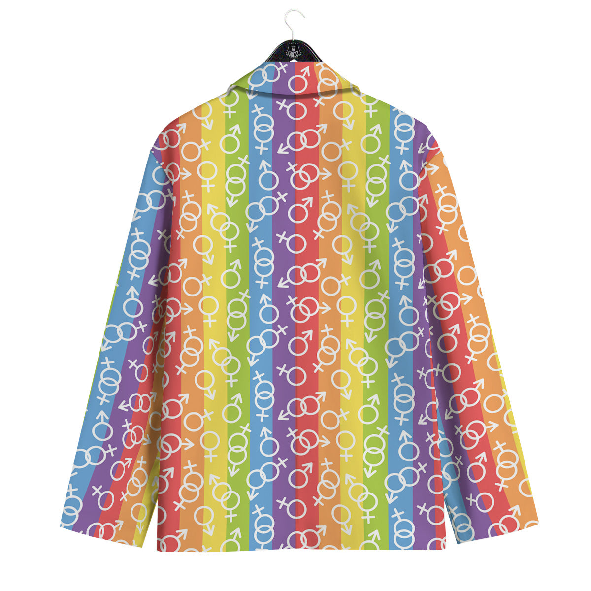 LGBT Symbols Rainbow Print Pattern Men's Sport Coat-grizzshop