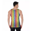 LGBT Symbols Rainbow Print Pattern Men's Tank Top-grizzshop