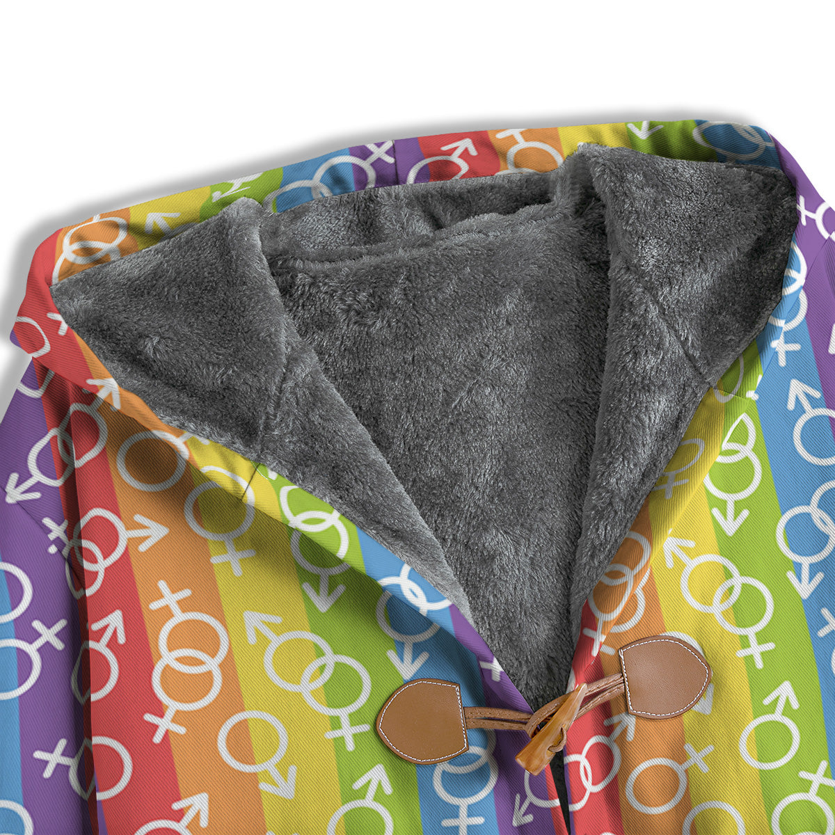 LGBT Symbols Rainbow Print Pattern Men's Windbreaker Jacket-grizzshop