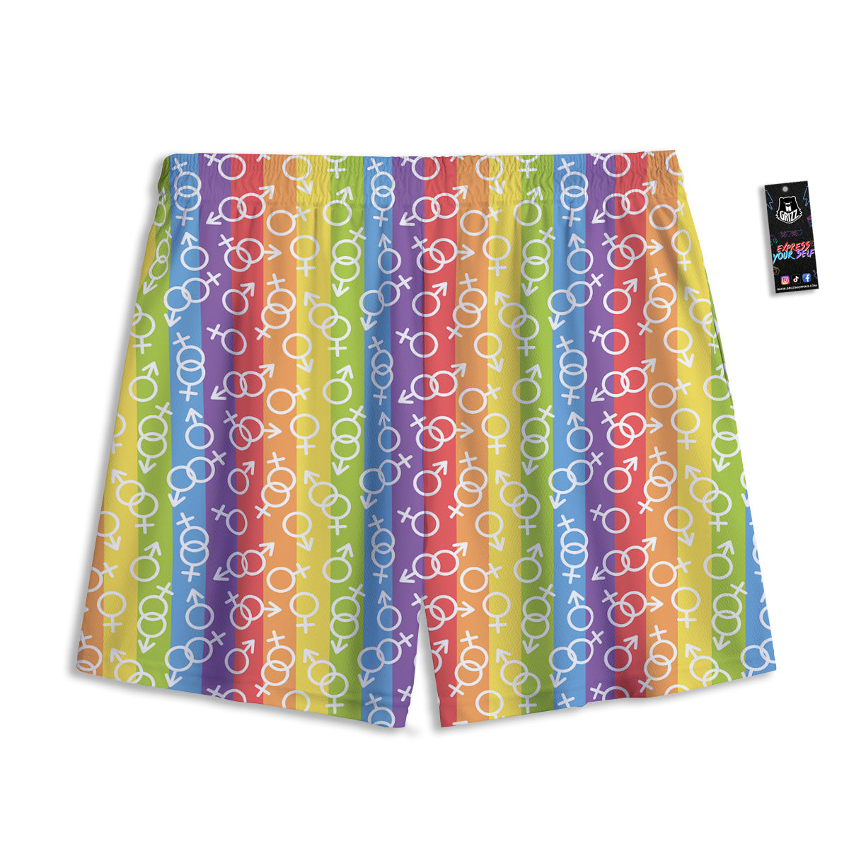 Moving Illusion Optical Green Hive Mesh Shorts