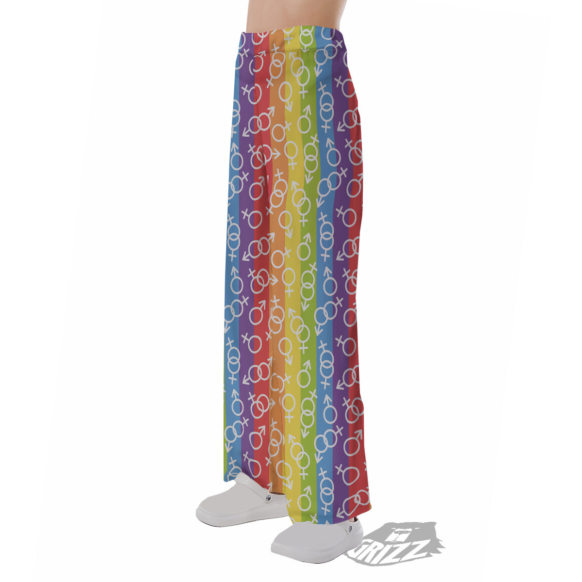 LGBT Symbols Rainbow Print Pattern Pajama Pants-grizzshop