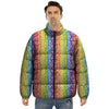 LGBT Symbols Rainbow Print Pattern Puffer Jacket-grizzshop