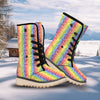 LGBT Symbols Rainbow Print Pattern Snow Boots-grizzshop