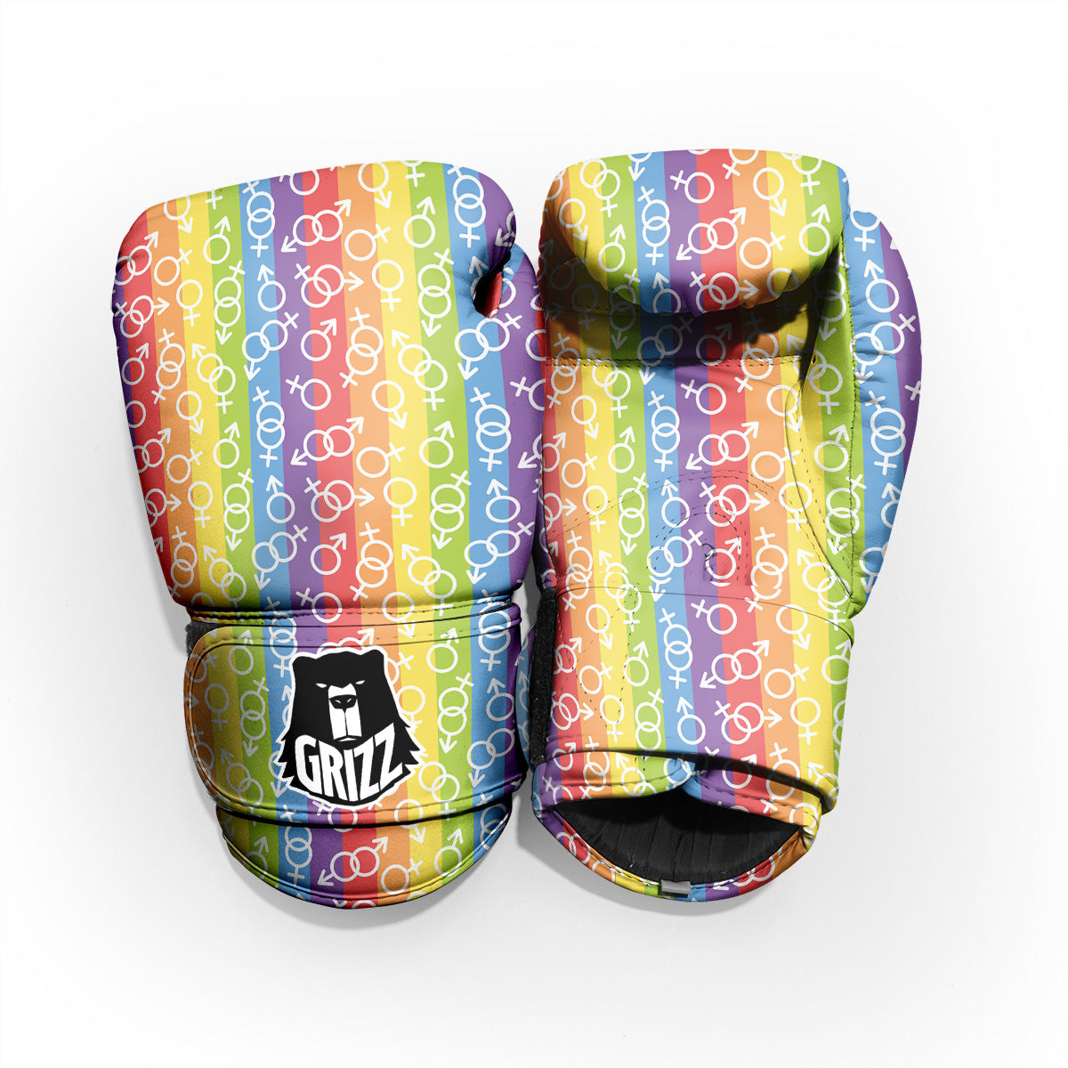LGBT Symbols Rainbow Print Pattern Pro Boxing Glove