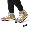 LGBT Symbols Rainbow Print Pattern White Bball Shoes-grizzshop