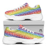 LGBT Symbols Rainbow Print Pattern White Chunky Shoes-grizzshop