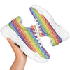 LGBT Symbols Rainbow Print Pattern White Chunky Shoes-grizzshop