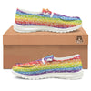 LGBT Symbols Rainbow Print Pattern White Loafers-grizzshop