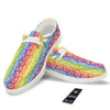 LGBT Symbols Rainbow Print Pattern White Loafers-grizzshop