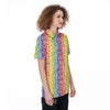 LGBT Symbols Rainbow Print Pattern Women's Golf Shirts-grizzshop