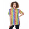 LGBT Symbols Rainbow Print Pattern Women's Golf Shirts-grizzshop