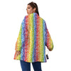 LGBT Symbols Rainbow Print Pattern Women's Sherpa Jacket-grizzshop