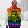 LGBT Gadsden Rainbow Flag Print Down Vest