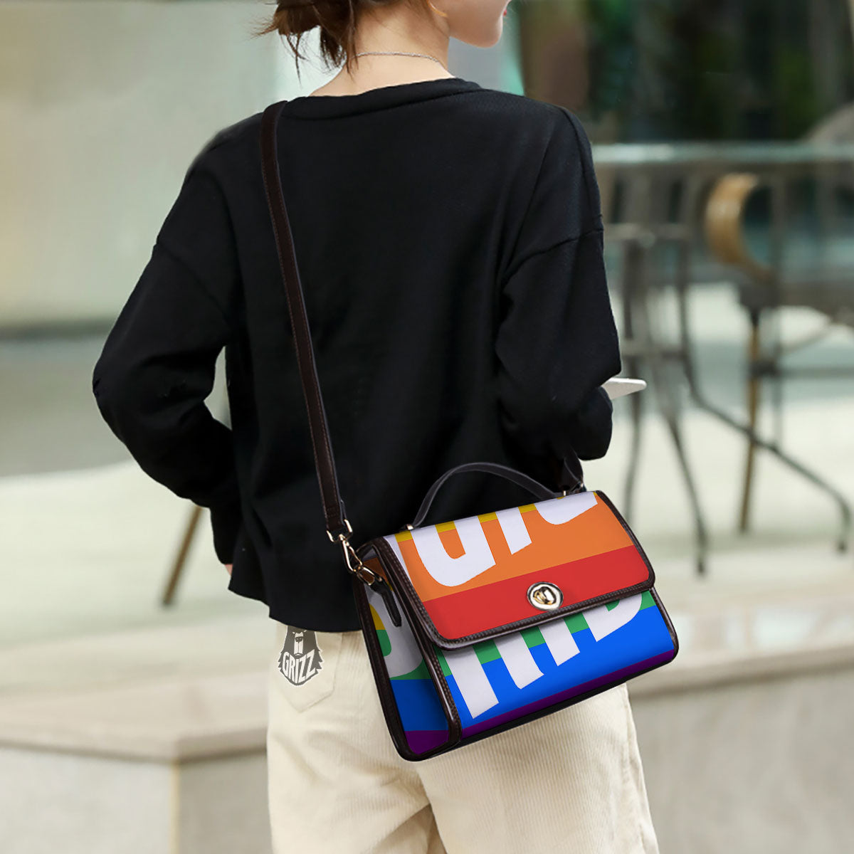 LGBT Pride Flag Pattern Print Women's Satchel Bag