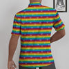 LGBT Stripes Abstract Rainbow Print Untucked Shirts-grizzshop