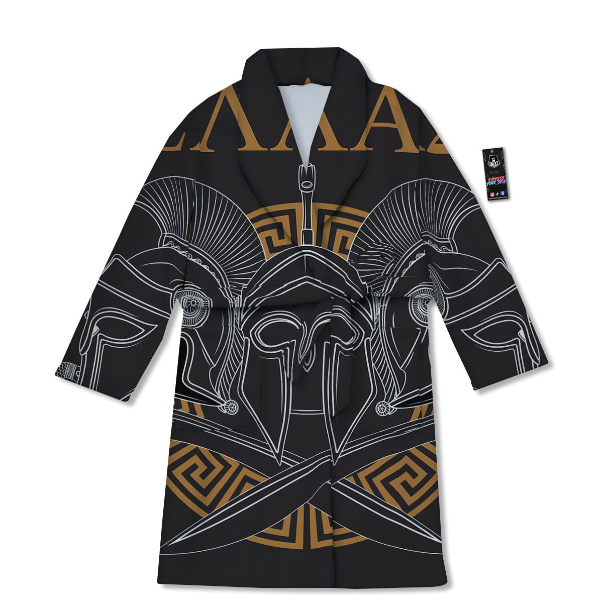 Labe Spartan Molon Print Bathrobe-grizzshop