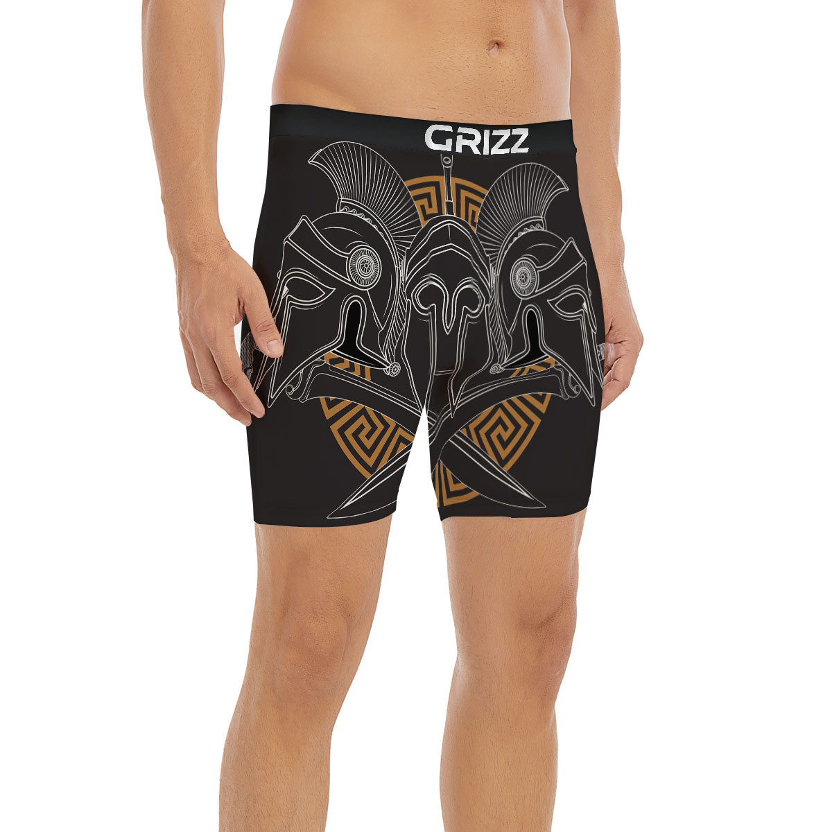 Labe Spartan Molon Print Boxer Briefs-grizzshop