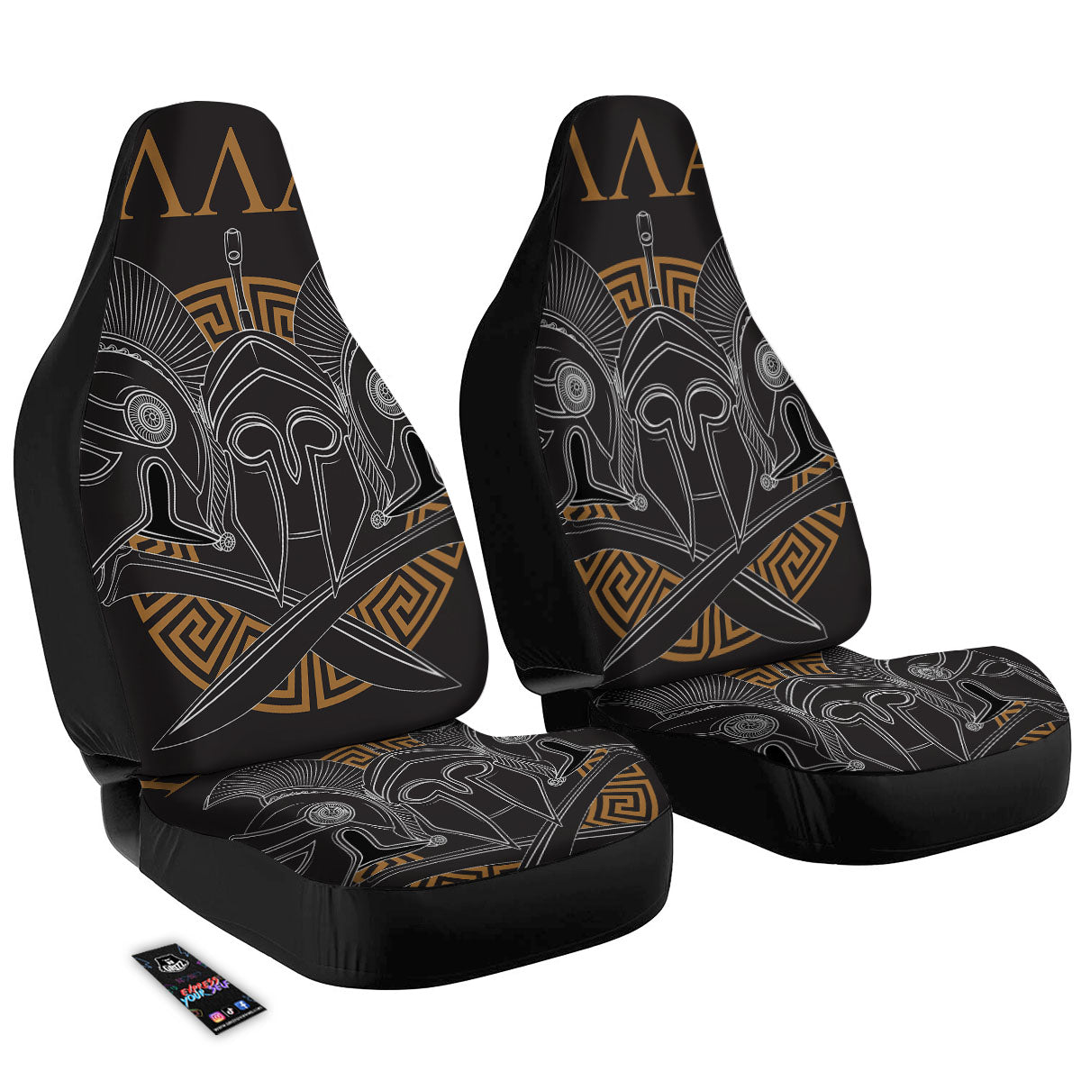Labe Spartan Molon Print Car Seat Covers-grizzshop