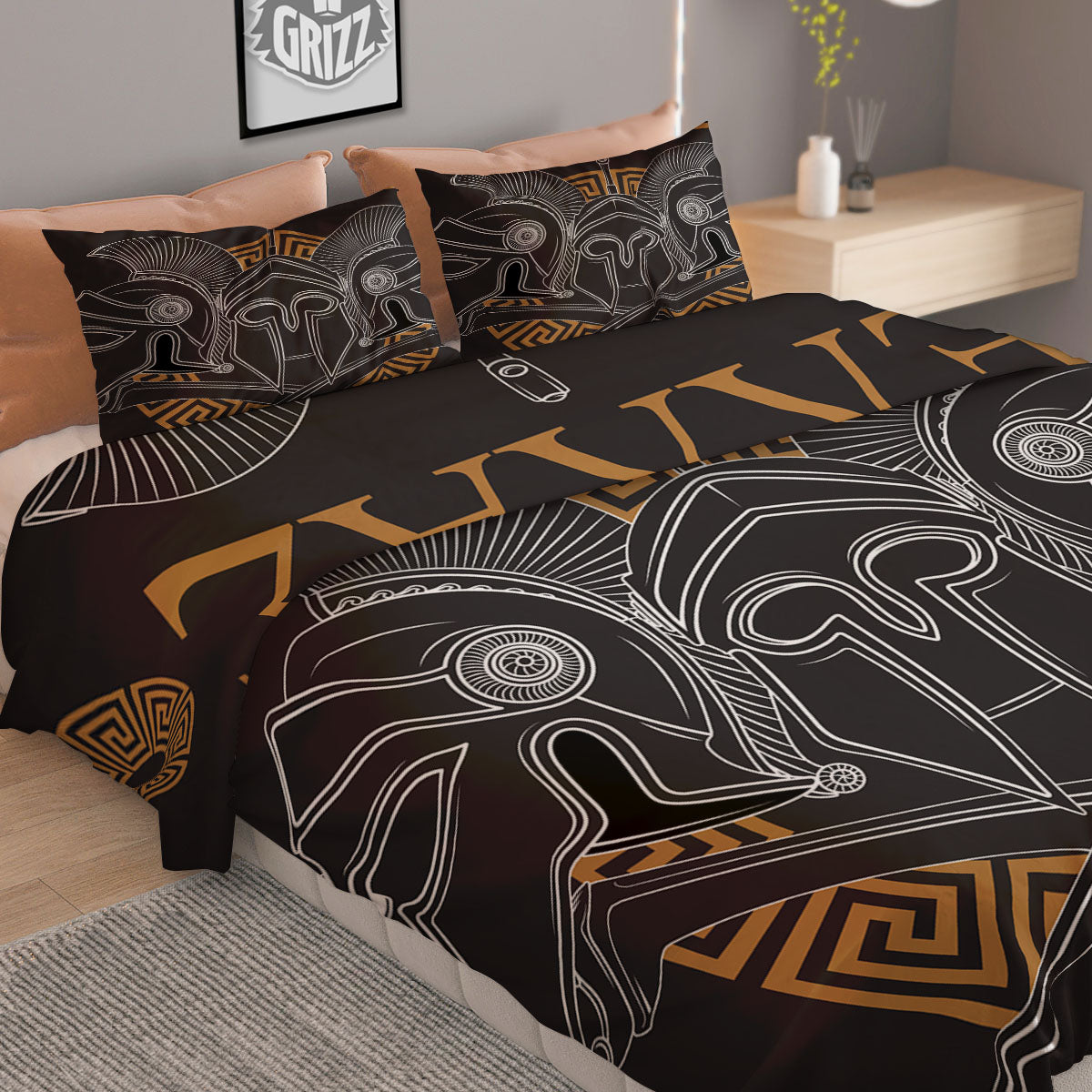 Leaf Flower Teal Hawaiian Print Pattern Duvet Cover Bedding Set