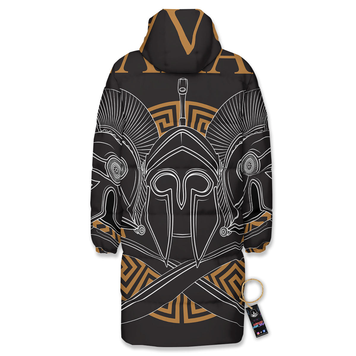 Labe Spartan Molon Print Long Down Jacket-grizzshop