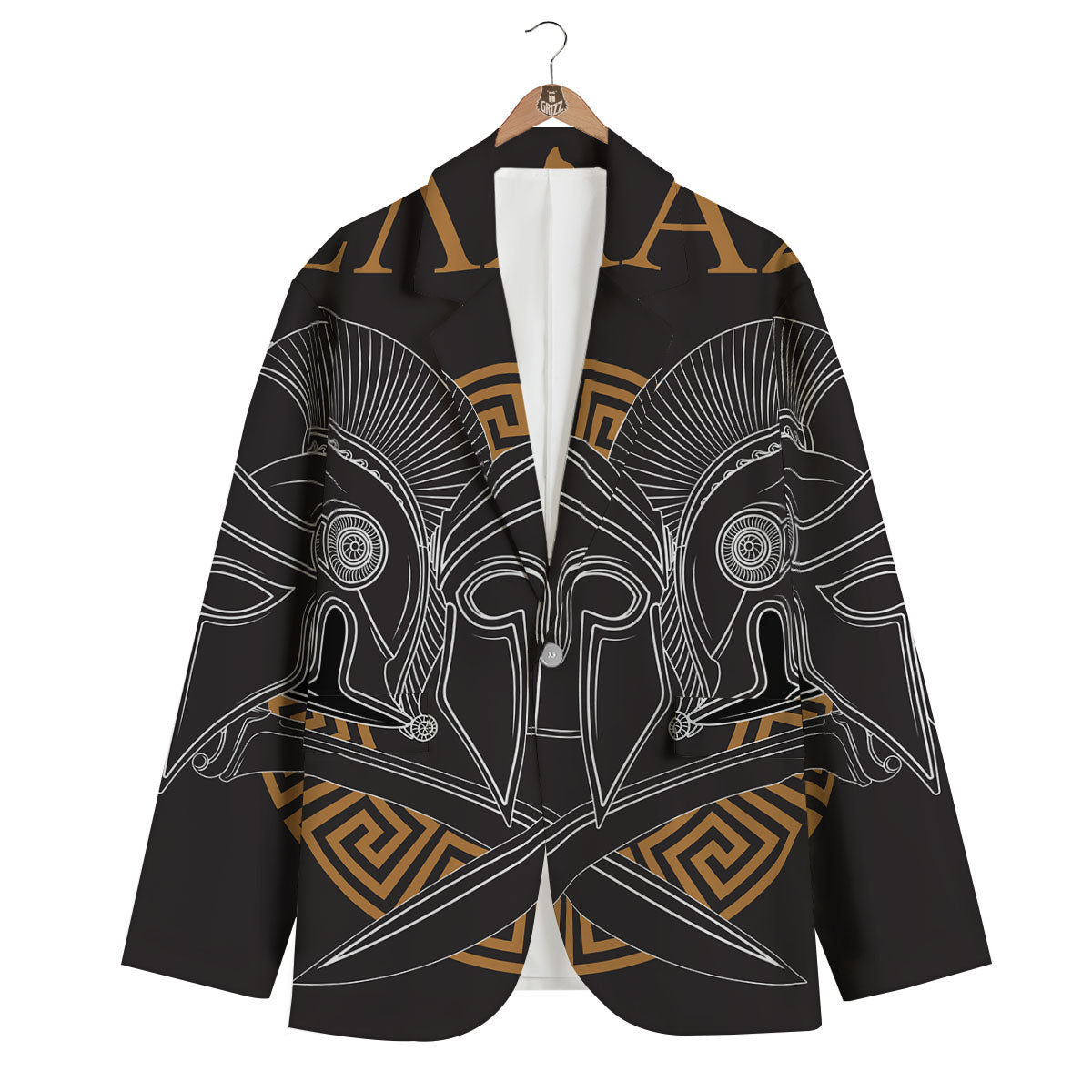 Labe Spartan Molon Print Men's Blazer-grizzshop