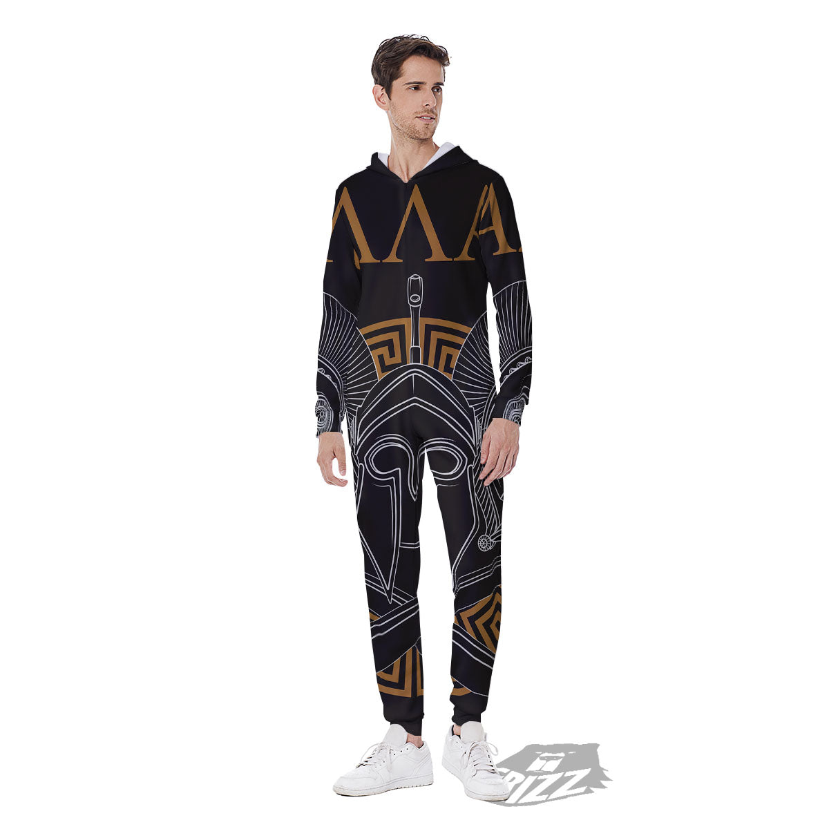 Labe Spartan Molon Print Men's Jumpsuit-grizzshop