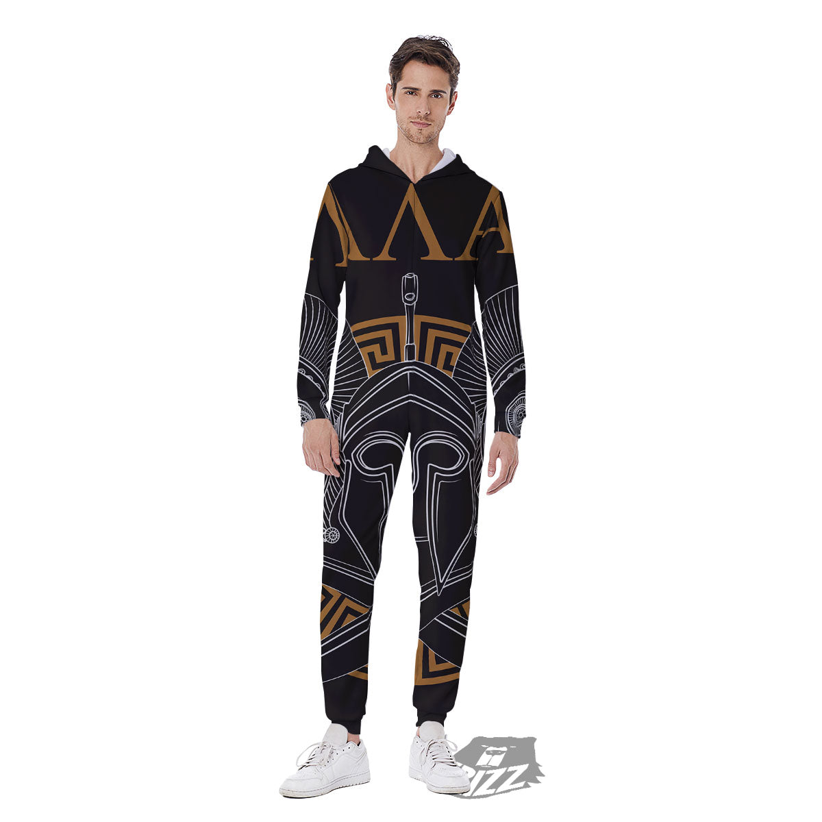 Labe Spartan Molon Print Men's Jumpsuit-grizzshop