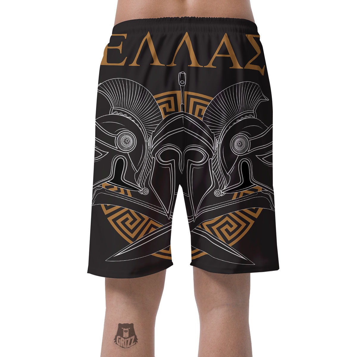 Labe Spartan Molon Print Men's Shorts-grizzshop