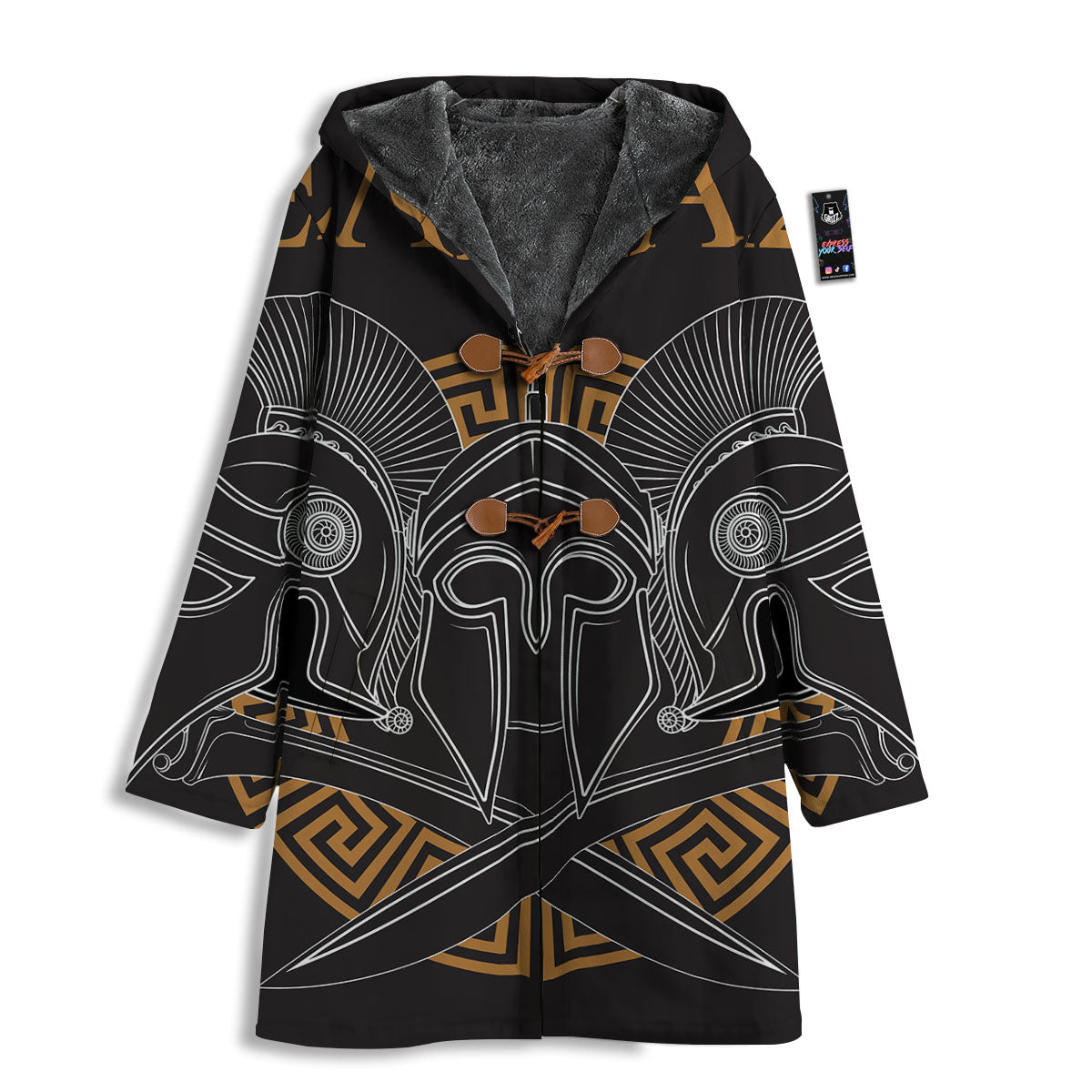 Labe Spartan Molon Print Men's Windbreaker Jacket-grizzshop