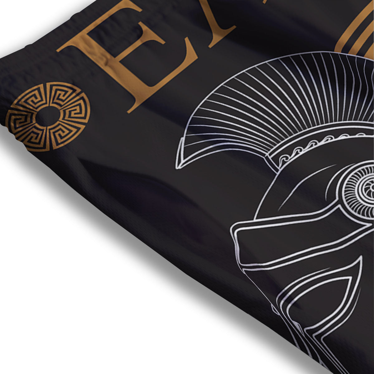 Labe Spartan Molon Print Mesh Shorts