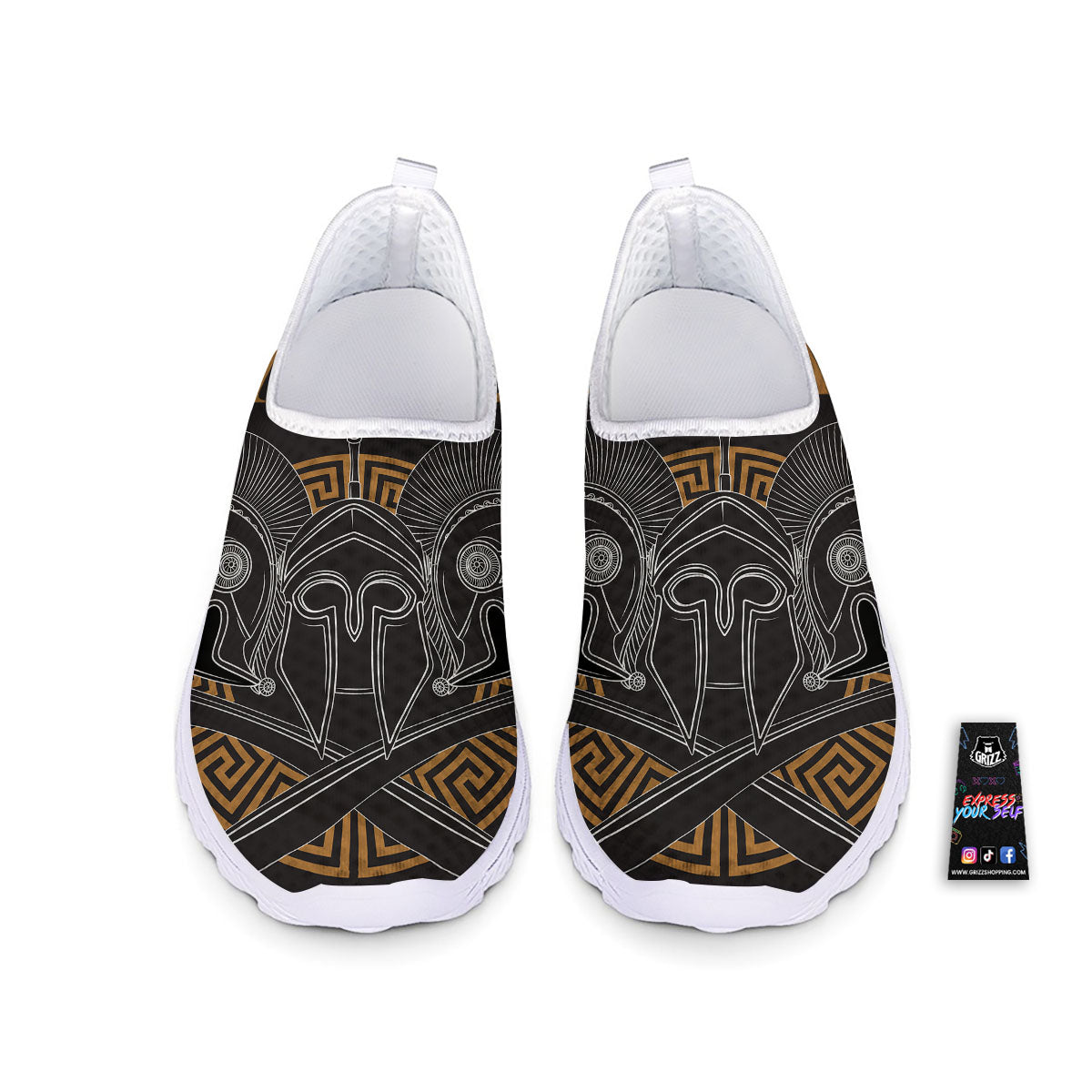 Labe Spartan Molon Print Nurse Shoes-grizzshop