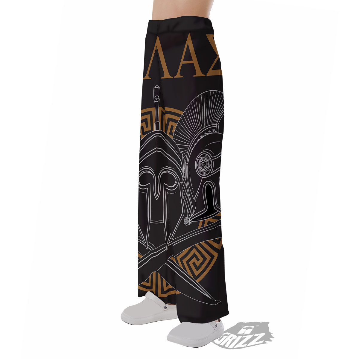 Labe Spartan Molon Print Pajama Pants-grizzshop