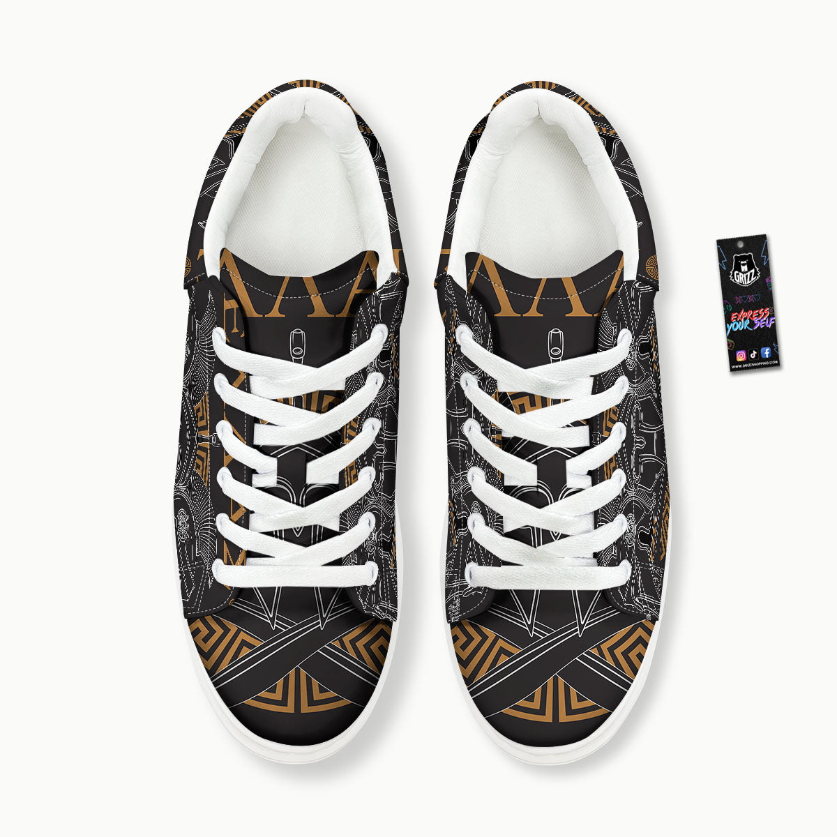 Labe Spartan Molon Print Platform Shoes-grizzshop