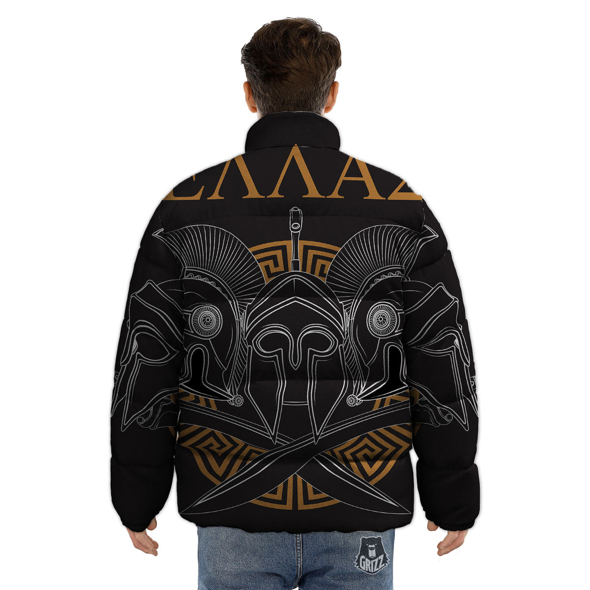 Labe Spartan Molon Print Puffer Jacket-grizzshop