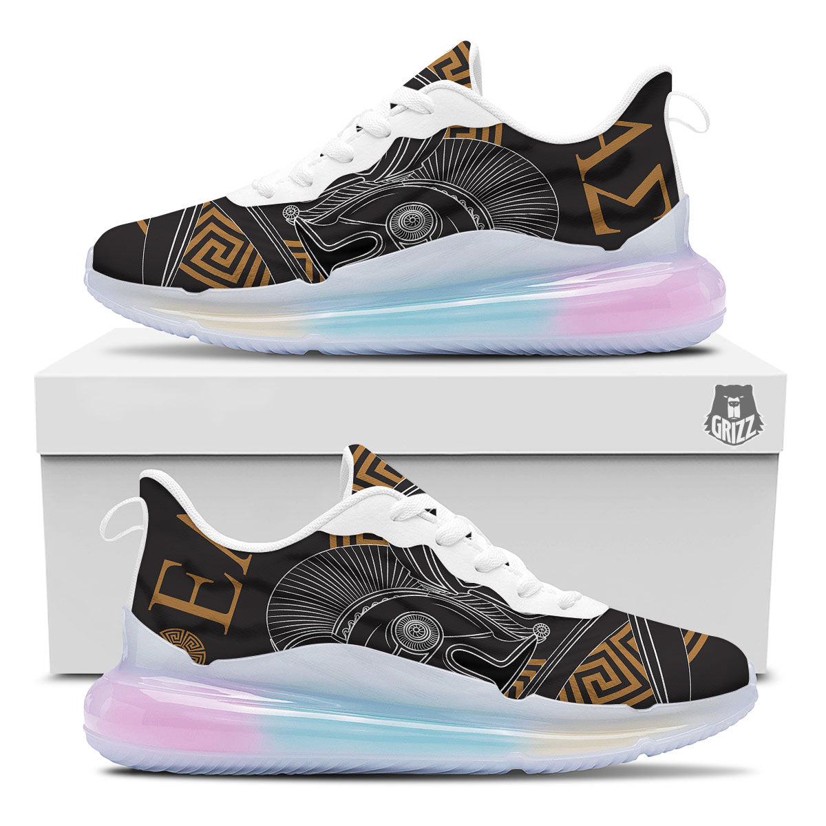 Labe Spartan Molon Print Running Sneakers-grizzshop