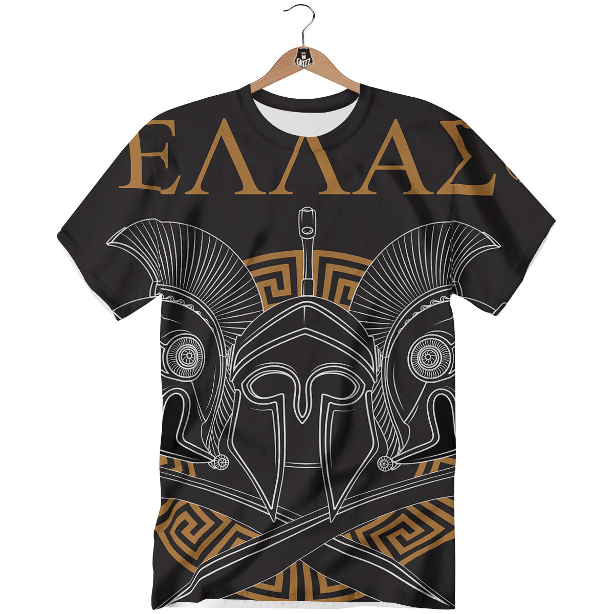 Labe Spartan Molon Print T-Shirt-grizzshop