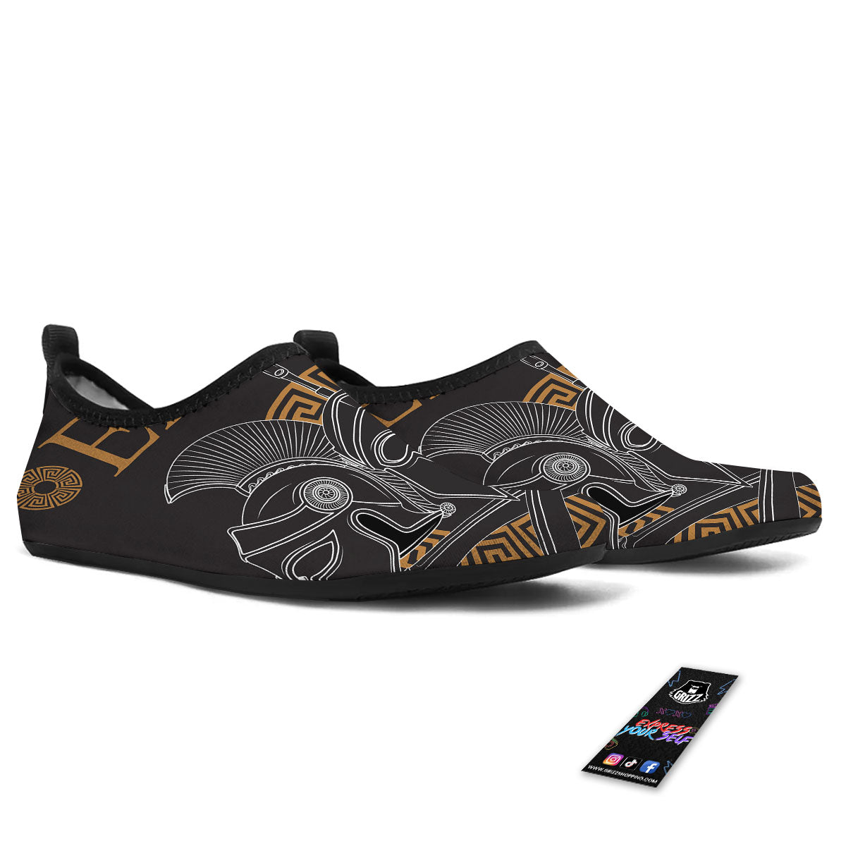 Labe Spartan Molon Print Water Shoes-grizzshop