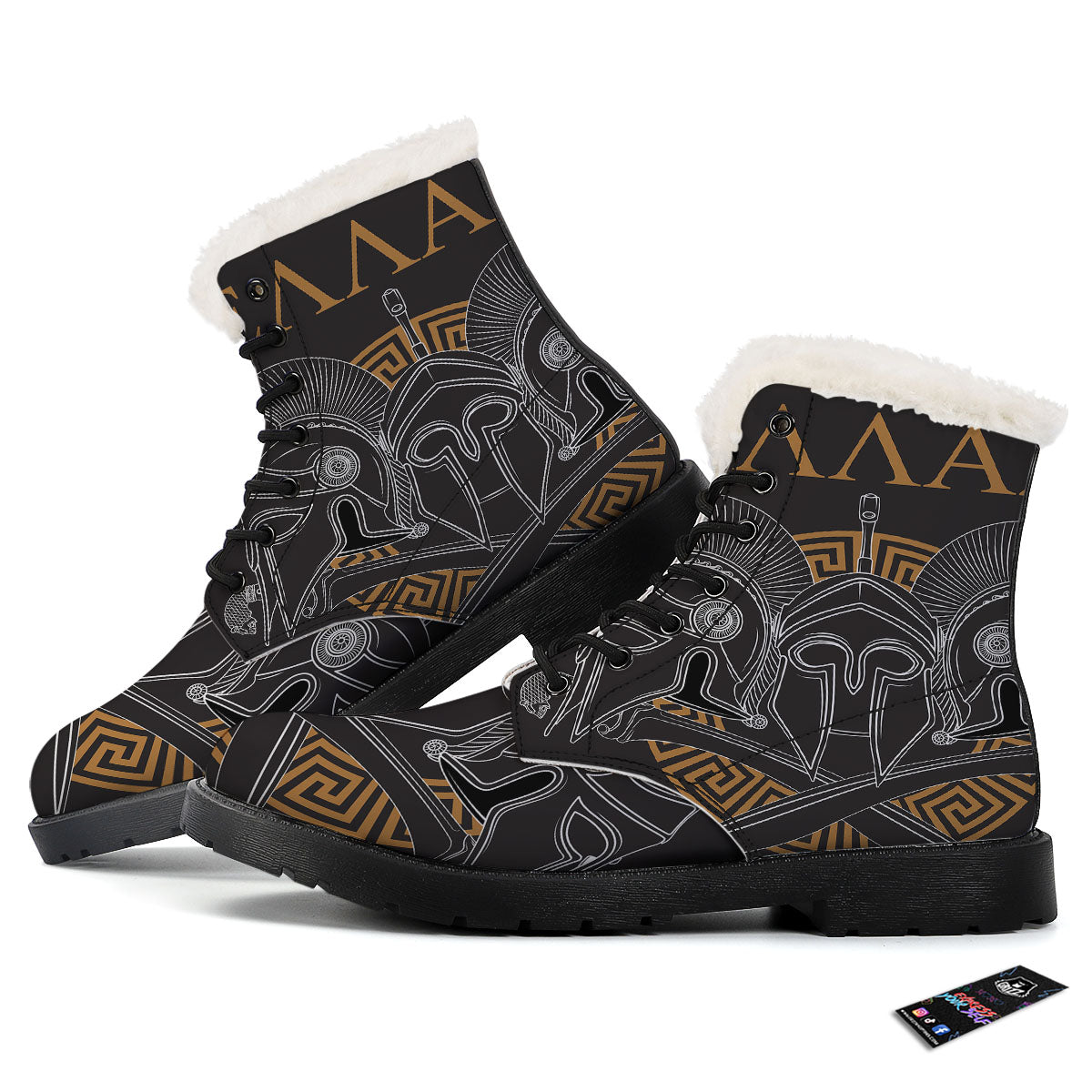 Labe Spartan Molon Print Winter Boots-grizzshop