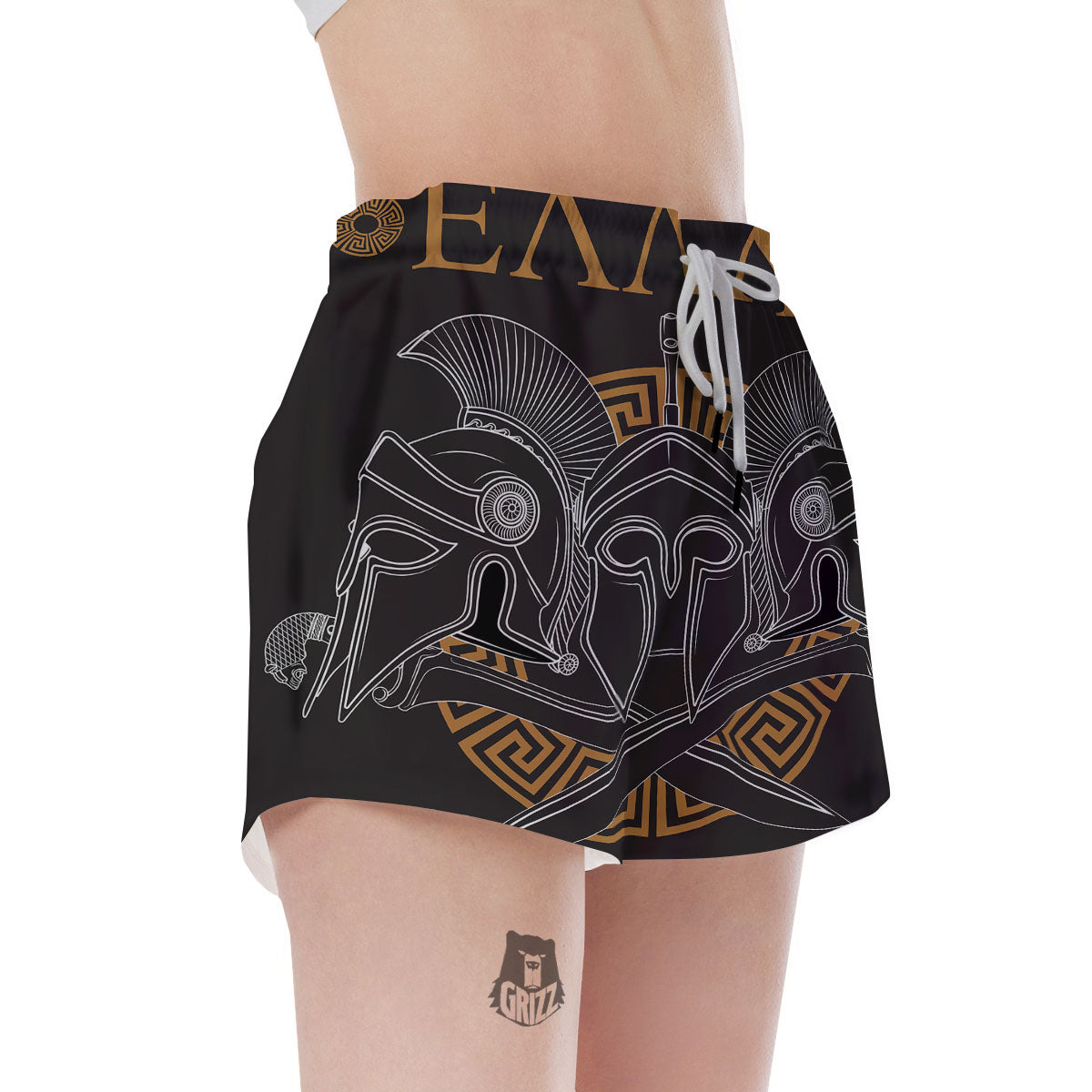 Labe Spartan Molon Print Women's Shorts-grizzshop