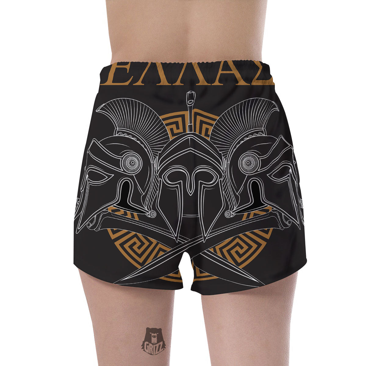 Labe Spartan Molon Print Women's Shorts-grizzshop