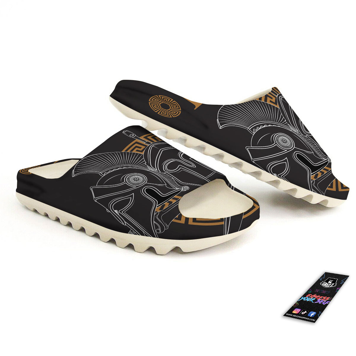 Labe Spartan Molon Print Sandals-grizzshop