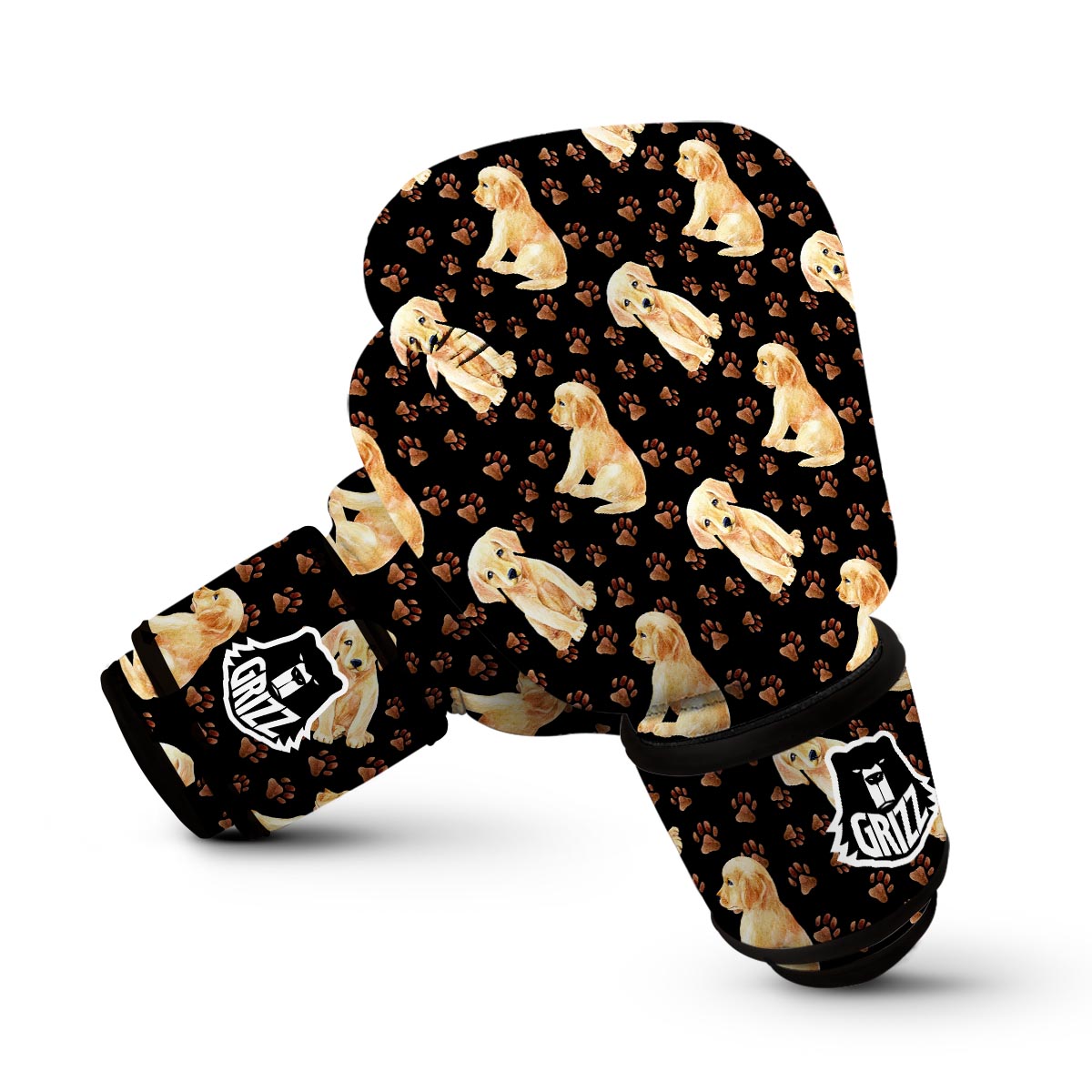 Labrador Dog Pattern Print Boxing Gloves-grizzshop